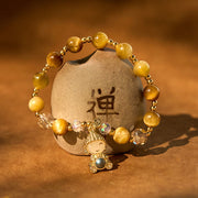 FREE Today: Protection Courage Yellow Tiger Eye Meditation Buddha Bracelet