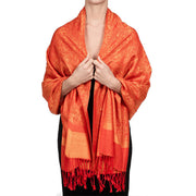 Buddha Stones Tibetan Cashew Jacquard Tassels Shawl Spring Fall Winter Warm Cozy Scarf Wrap