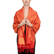 Buddha Stones Tibetan Cashew Jacquard Tassels Shawl Spring Fall Winter Warm Cozy Scarf Wrap