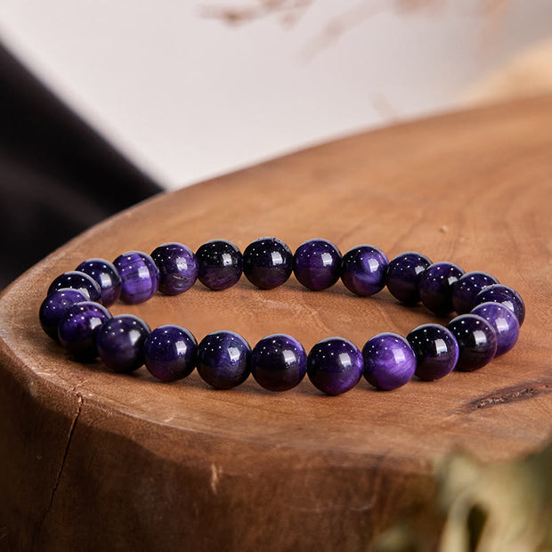 Buddha Stones Purple Tiger Eye Creativity Bracelet