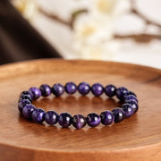 Buddha Stones Purple Tiger Eye Creativity Bracelet