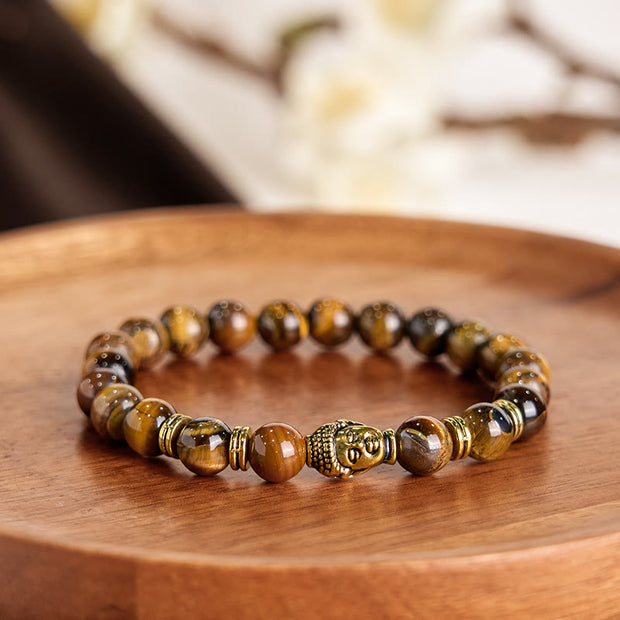 FREE Today: Protection Strength Blue Green Red Tiger Eye Buddha Head Bracelet FREE FREE 51