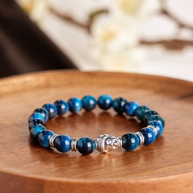 FREE Today: Protection Strength Blue Green Red Tiger Eye Buddha Head Bracelet FREE FREE 13