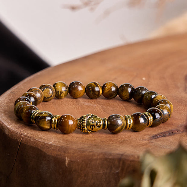 FREE Today: Protection Strength Blue Green Red Tiger Eye Buddha Head Bracelet FREE FREE 50