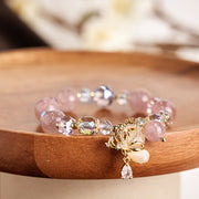 FREE Today: Love and Healing Natural Strawberry Quartz Butterfly Bracelet FREE FREE 6