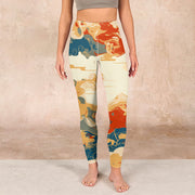 Buddha Stones Colorful Clouds Print Fitness Leggings Women's Yoga Pants Leggings BS 1