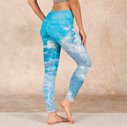 Buddha Stones Ocean Waves Fish Gym Leggings Women's Yoga Pants - image 3
