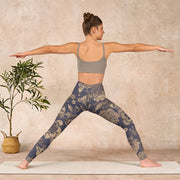 Buddha Stones Peony Flowers Leaves Blossom Print Gym Fitness Leggings Women's Yoga Pants - image 11