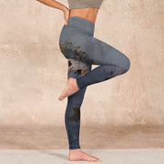 Buddha Stones Auspicious White Crane Pine Tree Print Gym Leggings Women's Yoga Pants - image 16