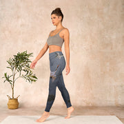 Buddha Stones Auspicious White Crane Pine Tree Print Gym Leggings Women's Yoga Pants - image 13