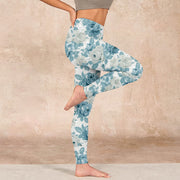Buddha Stones Green White Flower Gym Leggings Women's Yoga Pants - image 16