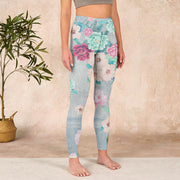 Buddha Stones Colorful Peony Flowers Print Gym Fitness Leggings Women's Yoga Pants