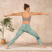 Buddha Stones Green Bamboo Rocks Print Sports Fitness Leggings Women's Yoga Pants - image 11