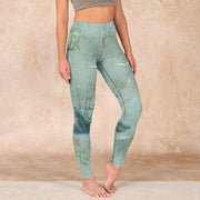 Buddha Stones Green Bamboo Rocks Print Sports Fitness Leggings Women's Yoga Pants - Honeydew - US18，UK/AU22，EU50 (4XL) - image 1
