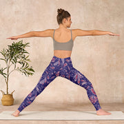 Buddha Stones Purple Flower Petals Print Gym Fitness Leggings Women's Yoga Pants - image 11