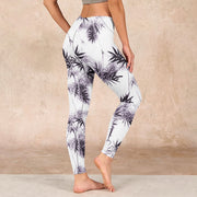 Buddha Stones White Black Bamboo Exercise Leggings Women's Yoga Pants - image 3