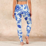 Buddha Stones Flowers Print Gym Leggings Women's Yoga Pants - image 15