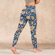 Buddha Stones Interconnected Lotus Flowers Pattern Gym Leggings Women's Yoga Pants