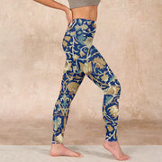 Buddha Stones Interconnected Lotus Flowers Pattern Gym Leggings Women's Yoga Pants - image 17