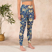 Buddha Stones Interconnected Lotus Flowers Pattern Gym Leggings Women's Yoga Pants Leggings BS 3