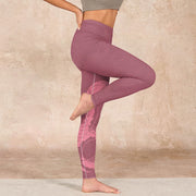 Buddha Stones Pink Snake And Snakeskin Print Gym Leggings Women's Yoga Pants