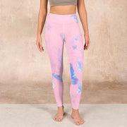 Buddha Stones Butterfly Print Gym Leggings Women's Yoga Pants Leggings BS 1