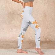 Buddha Stones Maple Gym Leggings Women's Yoga Pants Leggings BS 17