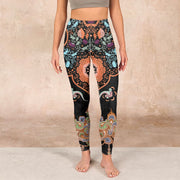 Buddha Stones Mandala Auspicious Clouds Print Gym Leggings Women's Yoga Pants