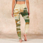 Buddha Stones Green Mountains Clouds Mist Print Fitness Leggings Women's Yoga Pants - image 15
