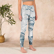 Buddha Stones Bamboo Print Gym Leggings Women's Yoga Pants - image 4