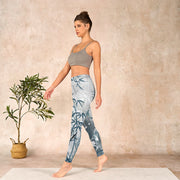 Buddha Stones Bamboo Print Gym Leggings Women's Yoga Pants - image 13