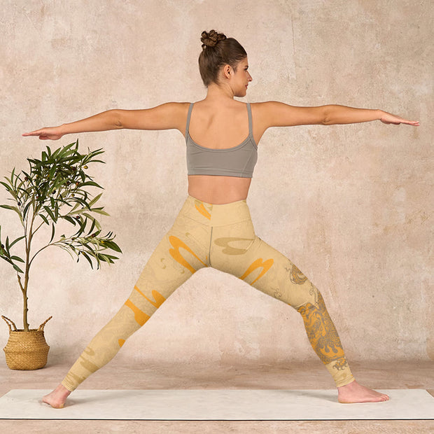 Buddha Stones PiXiu Clouds Pattern Gym Leggings Women's Yoga Pants - image 11