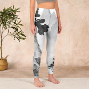Buddha Stones Ink Painting Trees Mountains Scenery Print Gym Leggings Women's Yoga Pants - image 4