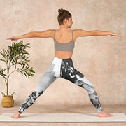 Buddha Stones Ink Painting Trees Mountains Scenery Print Gym Leggings Women's Yoga Pants - image 12