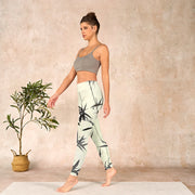 Buddha Stones Ink Painting Bamboo Leaves Print Sports Leggings Women's Yoga Pants - image 13