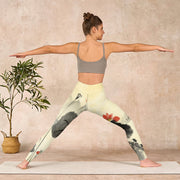 Buddha Stones Lotus Mountains House Print Gym Leggings Women's Yoga Pants - image 11