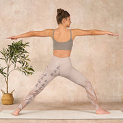 Buddha Stones Calligraphy Orchid Print Gym Leggings Women's Yoga Pants - image 11