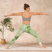 Buddha Stones Green Grapes Pink Roses Gym Leggings Women's Yoga Pants - image 11