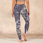 Buddha Stones Orchid Flower Roses Gym Leggings Women's Yoga Pants - image 15