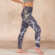 Buddha Stones Orchid Flower Roses Gym Leggings Women's Yoga Pants - image 17