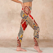 Buddha Stones Plaid Printed Gym Leggings Women's Yoga Pants - image 3