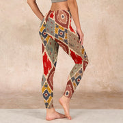 Buddha Stones Plaid Printed Gym Leggings Women's Yoga Pants - image 17