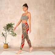 Buddha Stones Plaid Printed Gym Leggings Women's Yoga Pants Leggings BS 13