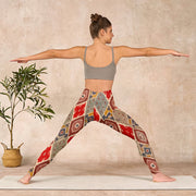 Buddha Stones Plaid Printed Gym Leggings Women's Yoga Pants - image 11