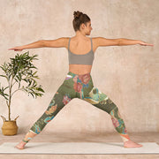 Buddha Stones Vibrant Phoenix Flowers Print Gym Leggings Women's Yoga Pants - image 11