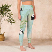 Buddha Stones Pandas Bamboo Print Gym Leggings Women's Yoga Pants - image 4