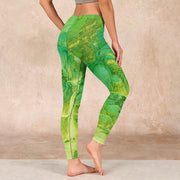 Buddha Stones Mountain River Lanscape Print Gym Leggings Women's Yoga Pants