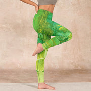 Buddha Stones Mountain River Lanscape Print Gym Leggings Women's Yoga Pants - image 16