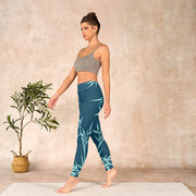 Buddha Stones Lush Turquoise Bamboo Panda Pattern Gym Leggings Women's Yoga Pants - image 13