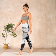 Buddha Stones Ink Painting Bamboo Pine Mountain Scenery Print Gym Leggings Women's Yoga Pants - image 13